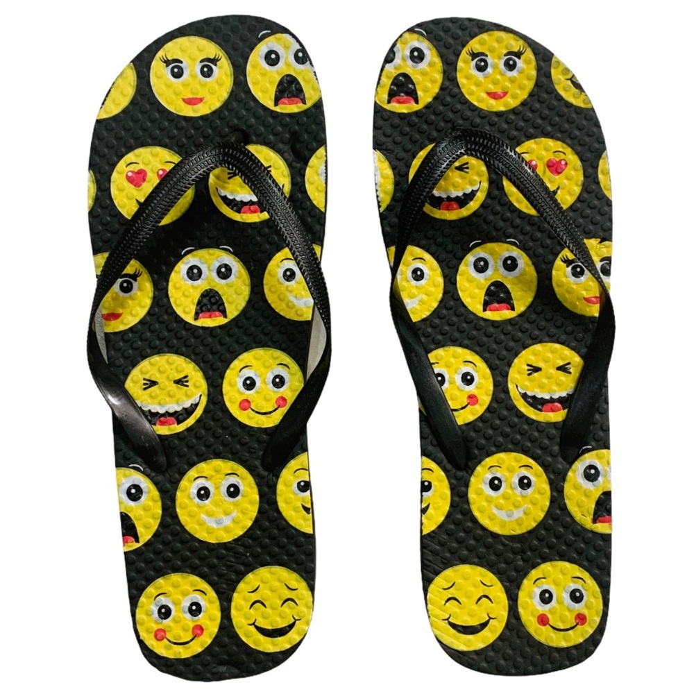 Emoji Women’s Foam Thong Flip Flops NWOT - Picture 3 of 5